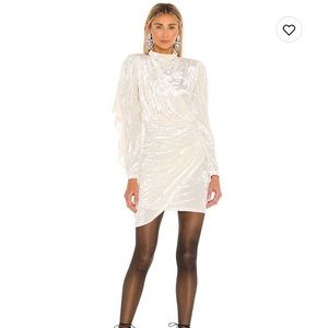 Velvet off white dress